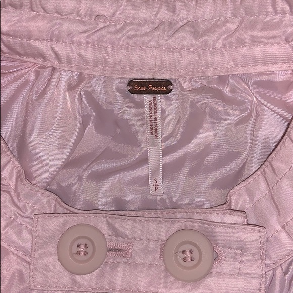 FREE PEOPLE BABY PINK NYLON SPRING BOMBER JACKET - Picture 7 of 7